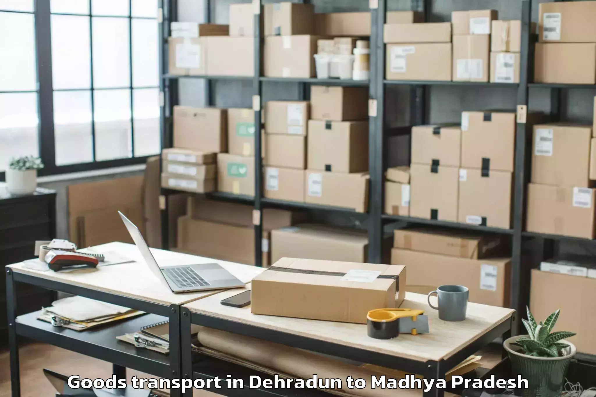 Affordable Dehradun to Saugor Goods Transport